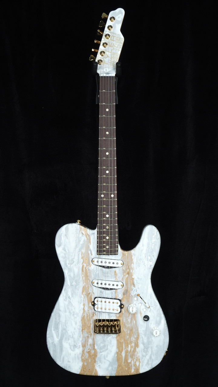 James Tyler Custom Tylerbastar Dann Huff HD-X Spec Hardtail - White Shmear Front Whole