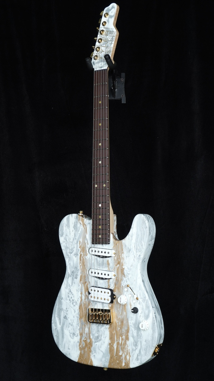 James Tyler Custom Tylerbastar Dann Huff HD-X Spec Hardtail - White Shmear Quarter Whole