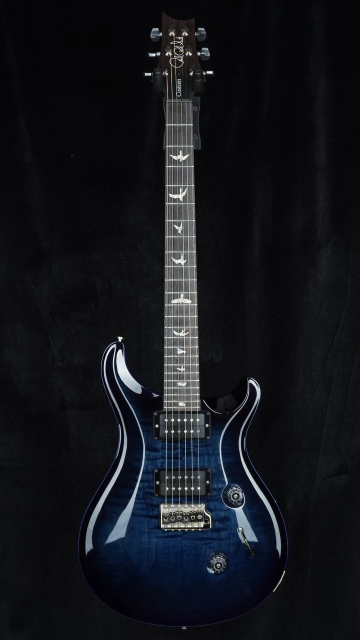 Preowned 2017 PRS Custom 24 - Dark Blue Smokeburst w/ Stained Binding