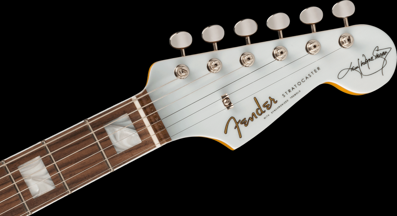 Fender Kenny Wayne Shepherd Signature Stratocaster® inTransparent Faded Sonic Blue - Headstock
