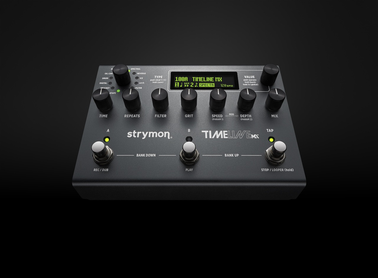 Strymon TimeLine MX Multidimensional Dual Delay and Reverb Pedal -Top Down