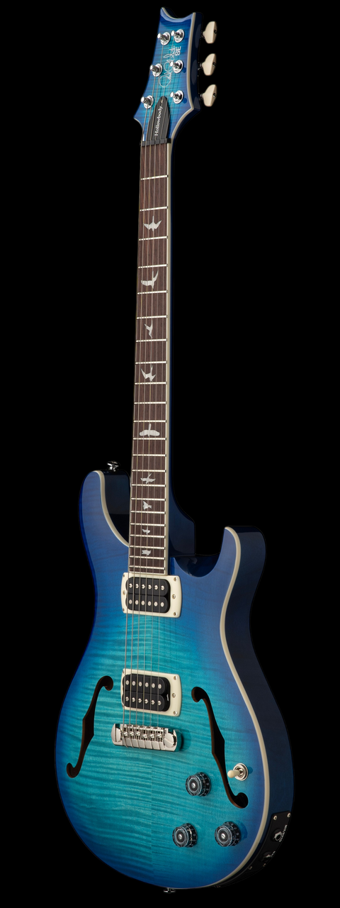 PRS SE Hollowbody I Piezo in Lake Blue - Angle