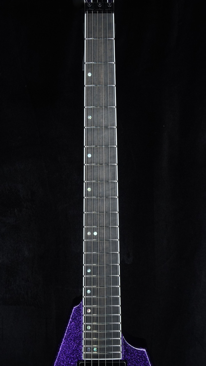 ESP USA V-II FR Custom Purple Sparkle - Serial #US26519 - Fretboard