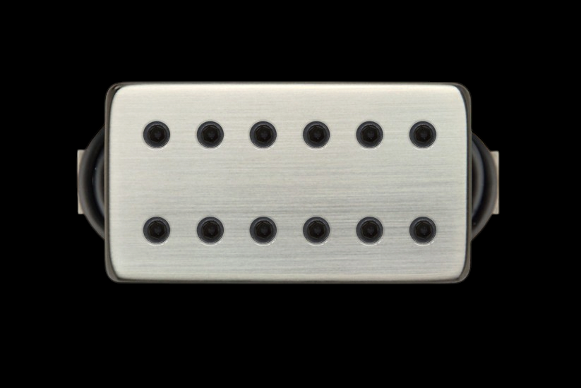Bare Knuckle Pickups Aftermath 6 String Set - Brushed Nickel/Black Bolts/Narrow Spacing