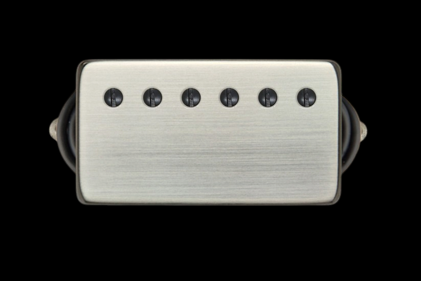Bare Knuckle Pickups PolyPaf 6 String Set -Brushed Nickel/Black Screws - Neck