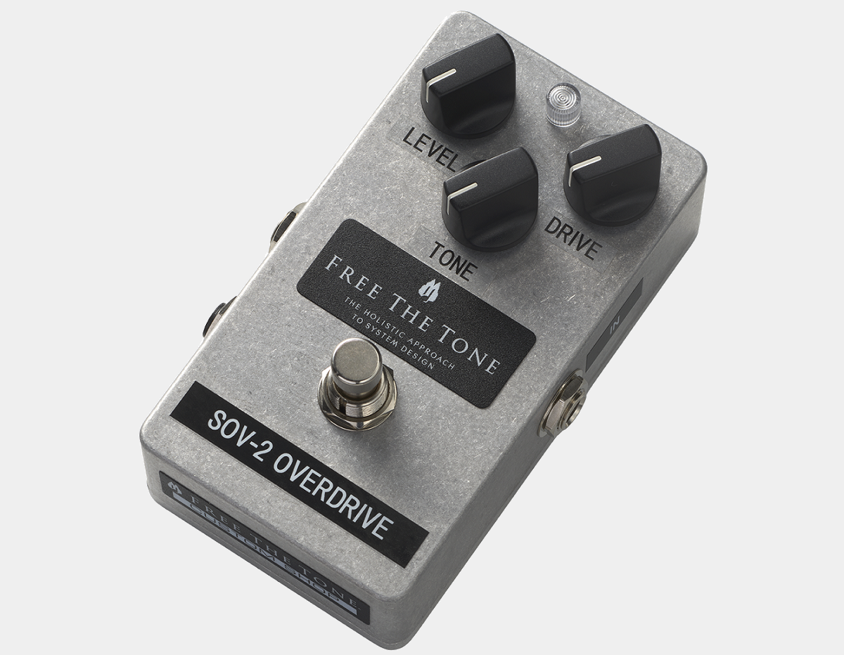Free The Tone Custom Shop SOV-2-CS Overdrive Pedal - Angle