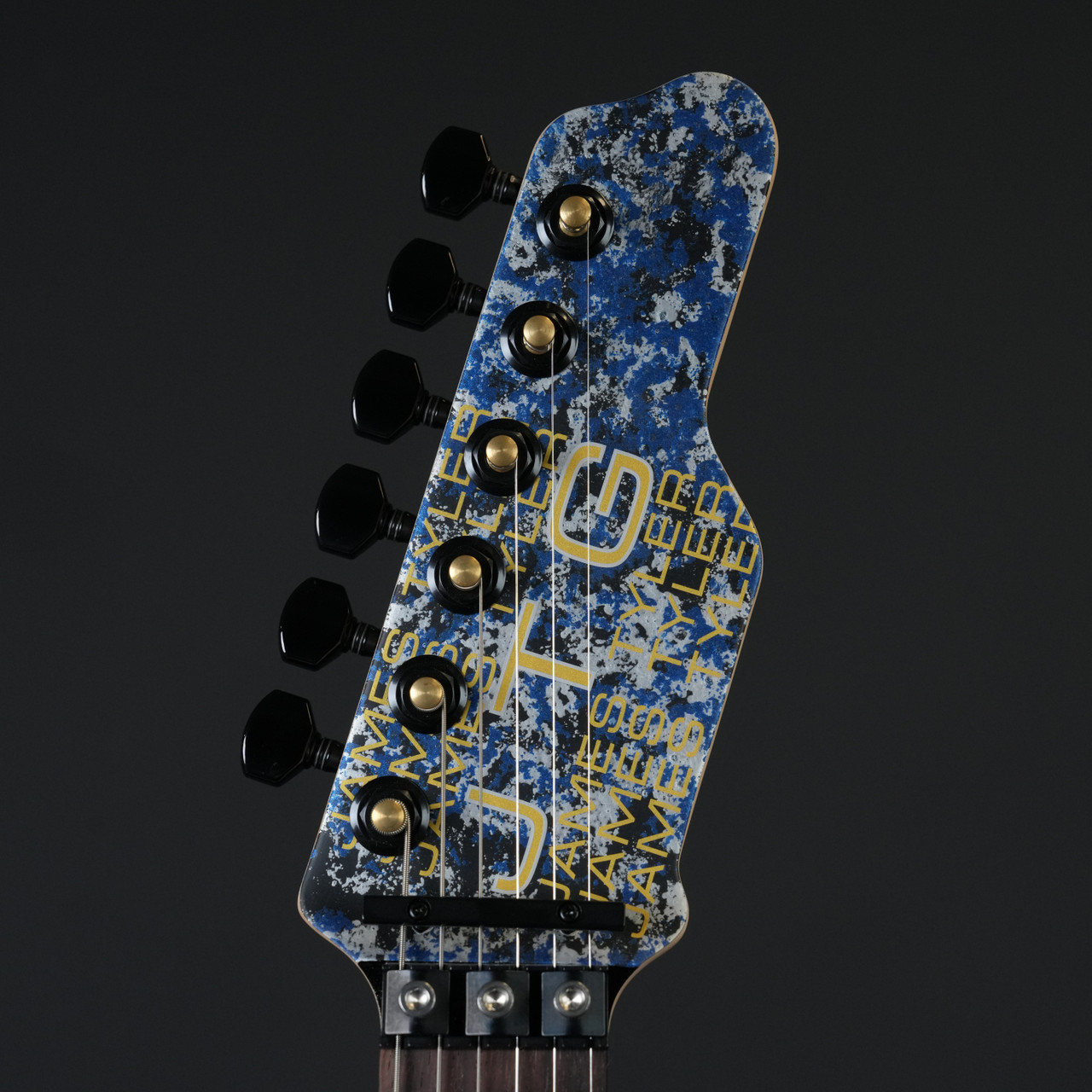 JTG Guitars MK1 FR Floyd Rose - Blue Milky Way - Headstock