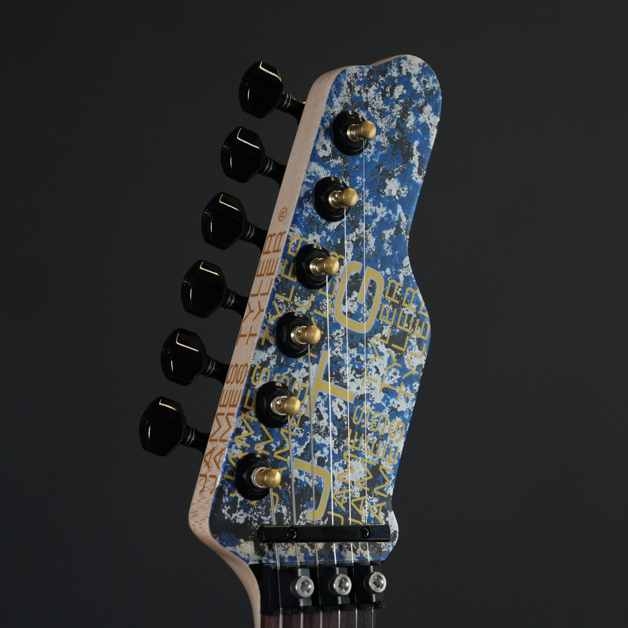 JTG Guitars MK1 FR Floyd Rose - Blue Milky Way - Headstock Angle