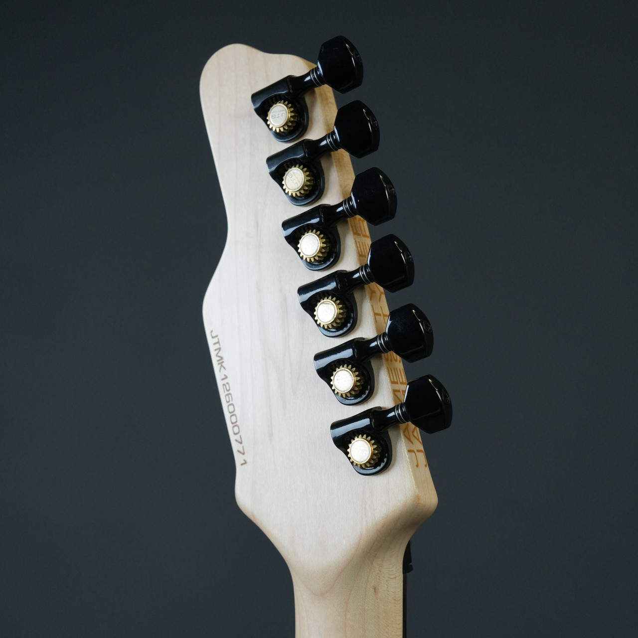 JTG MK1 FR Floyd Rose - Black Metallic - Headstock Back Angle