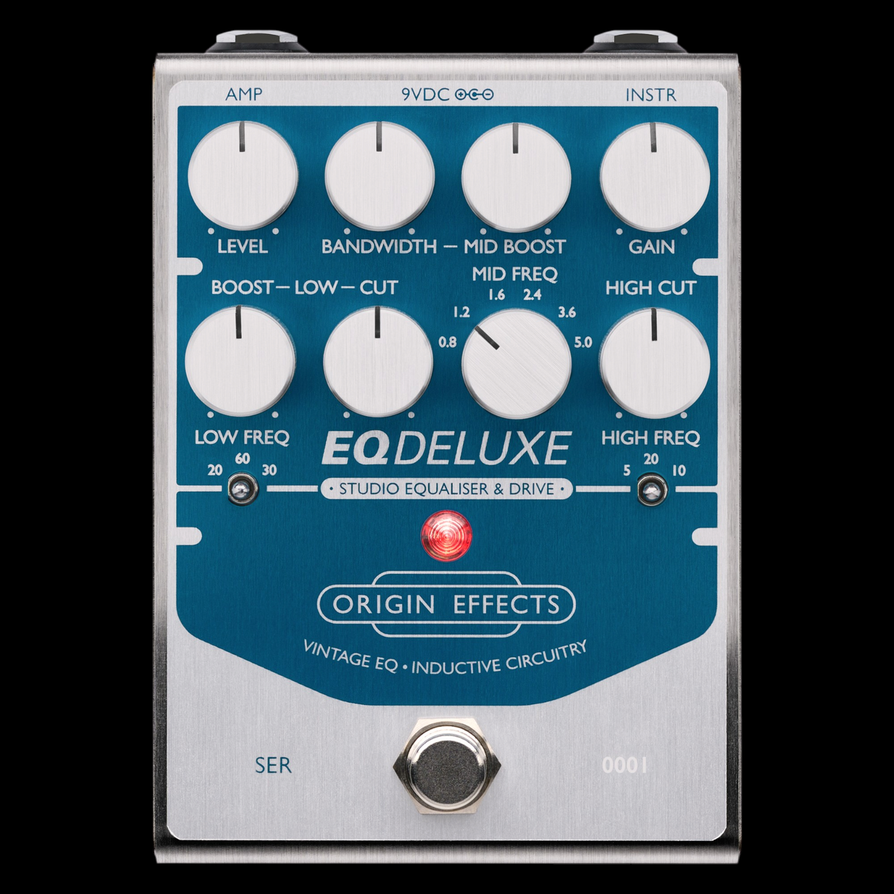 Origin Effects EQ Deluxe Studio Equaliser & Drive Pedal Front