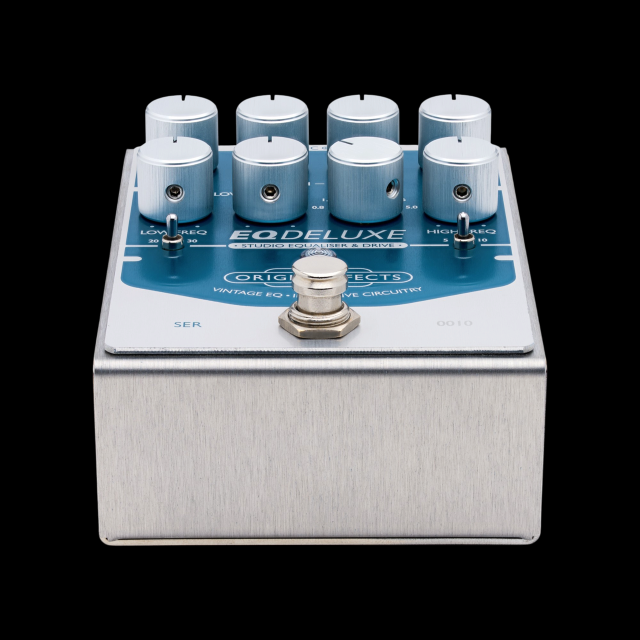 Origin Effects EQ Deluxe Studio Equaliser & Drive Pedal Bottom Angle