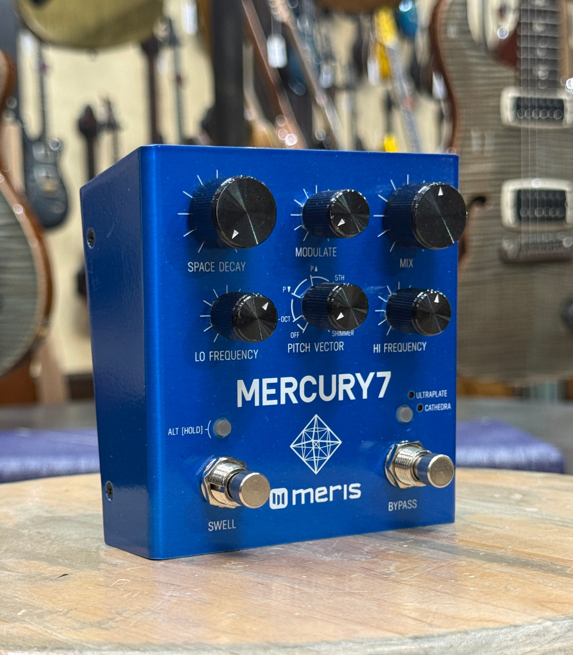 Preowned Meris Mercury7 Reverb Pedal Angle