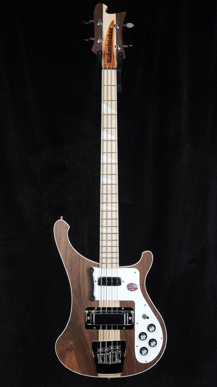 Preowned Rickenbacker 4003W Walnut Bass w/ Hipshot Bridge Upgrade Front Whole