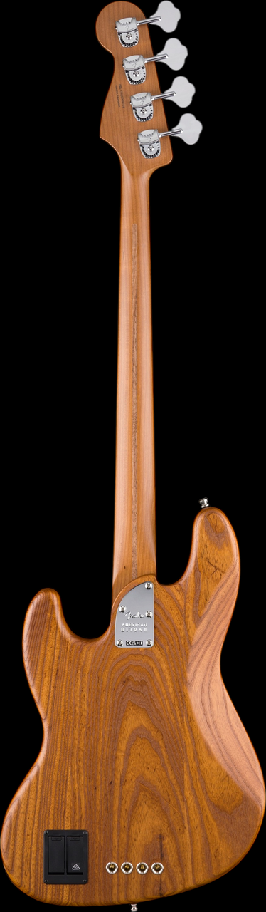 Fender Limited Edition American Ultra II Jazz Bass - Natural (Roasted Ash Body) - Back whole