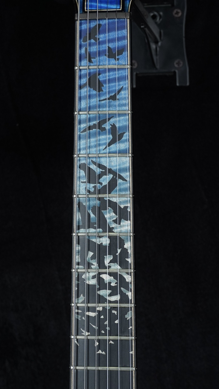 PRS Private Stock #11925 Custom 24 Semi-Hollow Hardtail - Spalt Maple with Blue Foil Accents Fingerboard Inlay