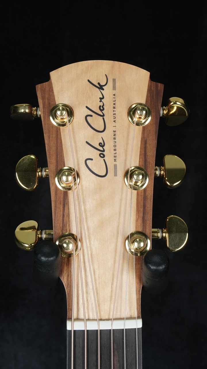 Cole Clark Recording Series Angel 2EC - All Rosewood Headstock Front