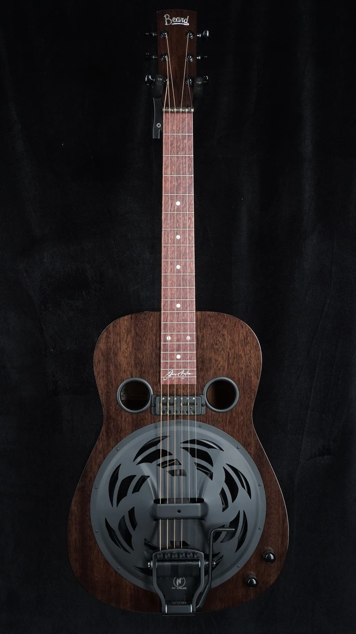 Beard Jerry Douglas Signature BlackBeard Squareneck - Blacked Out - Front Whole