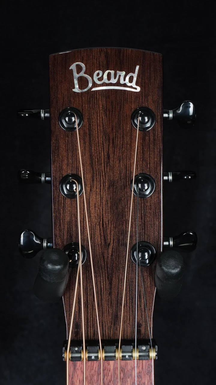 Beard Jerry Douglas Signature BlackBeard Squareneck - Blacked Out - Headstock Front