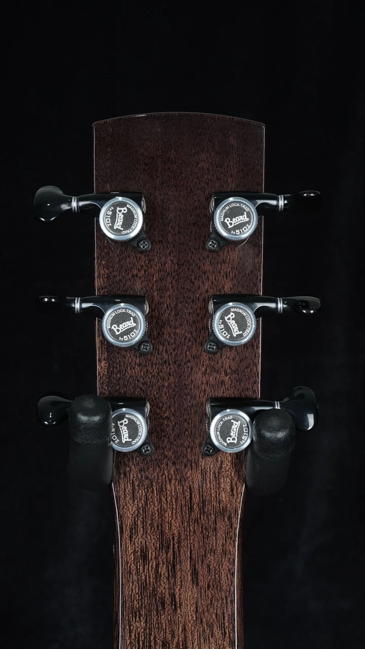 Beard Jerry Douglas Signature BlackBeard Squareneck - Blacked Out - Back of the Headstock