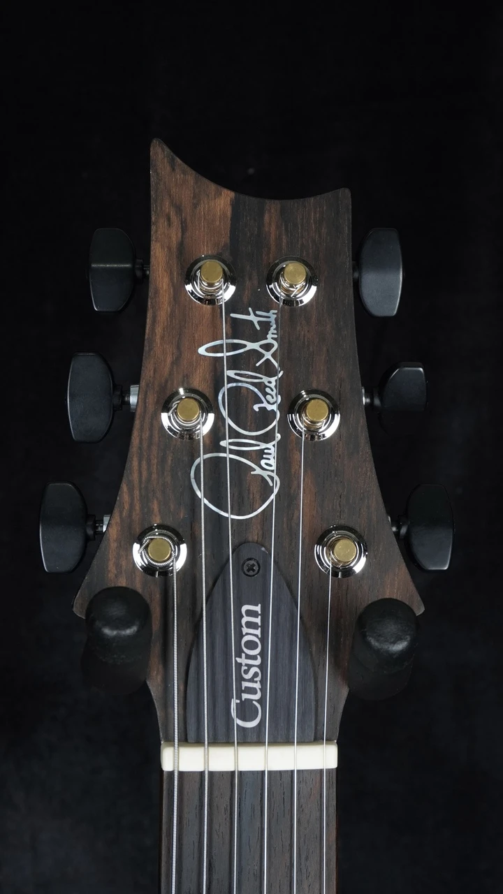 PRS Wood Library Custom 24 Stoptail Limited Edition - Charcoal - Headstock Front