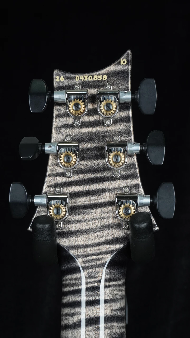 PRS Wood Library Custom 24 Stoptail Limited Edition - Charcoal - Headstock Back