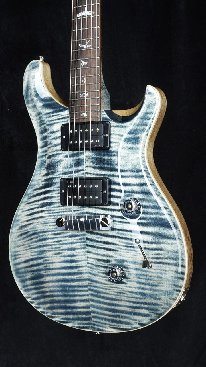PRS Wood Library Custom 24 Stoptail Limited Edition - Faded Whale Blue - Angle Close