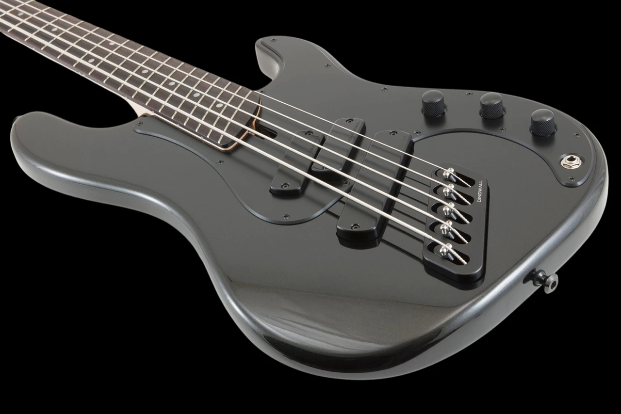 Dingwall SP-1 5-String Bass - Gloss Metallic Black - Bottom Angle