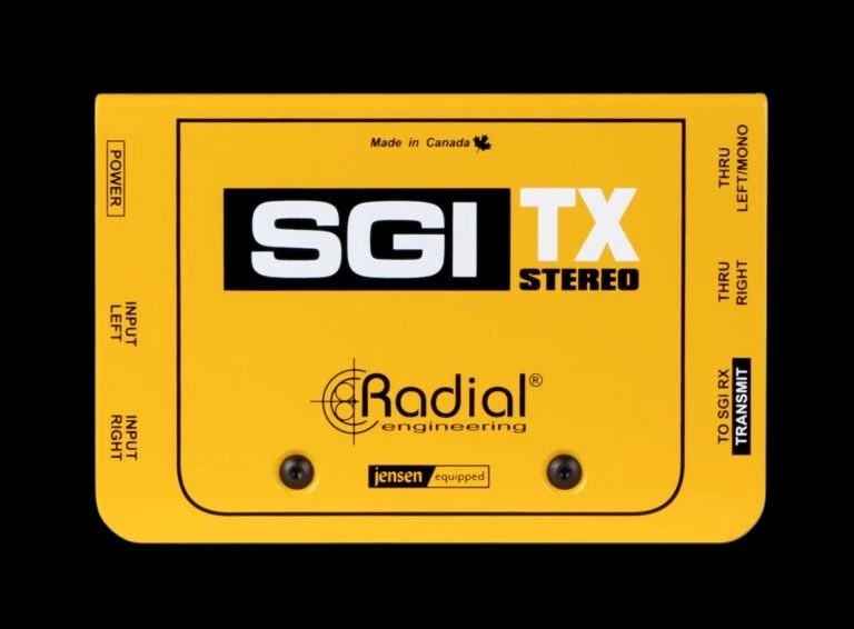 Radial SGI Stereo Studio Guitar Interface Line Driver System - TX Top View