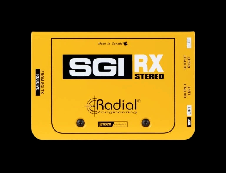 Radial SGI Stereo Studio Guitar Interface Line Driver System - RX Top View
