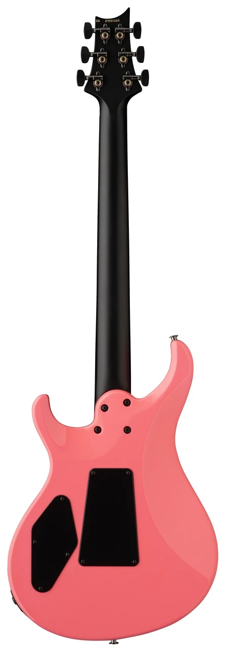 PRS Tekton "Floyd" in Hot Pink (black satin neck) - Back Whole