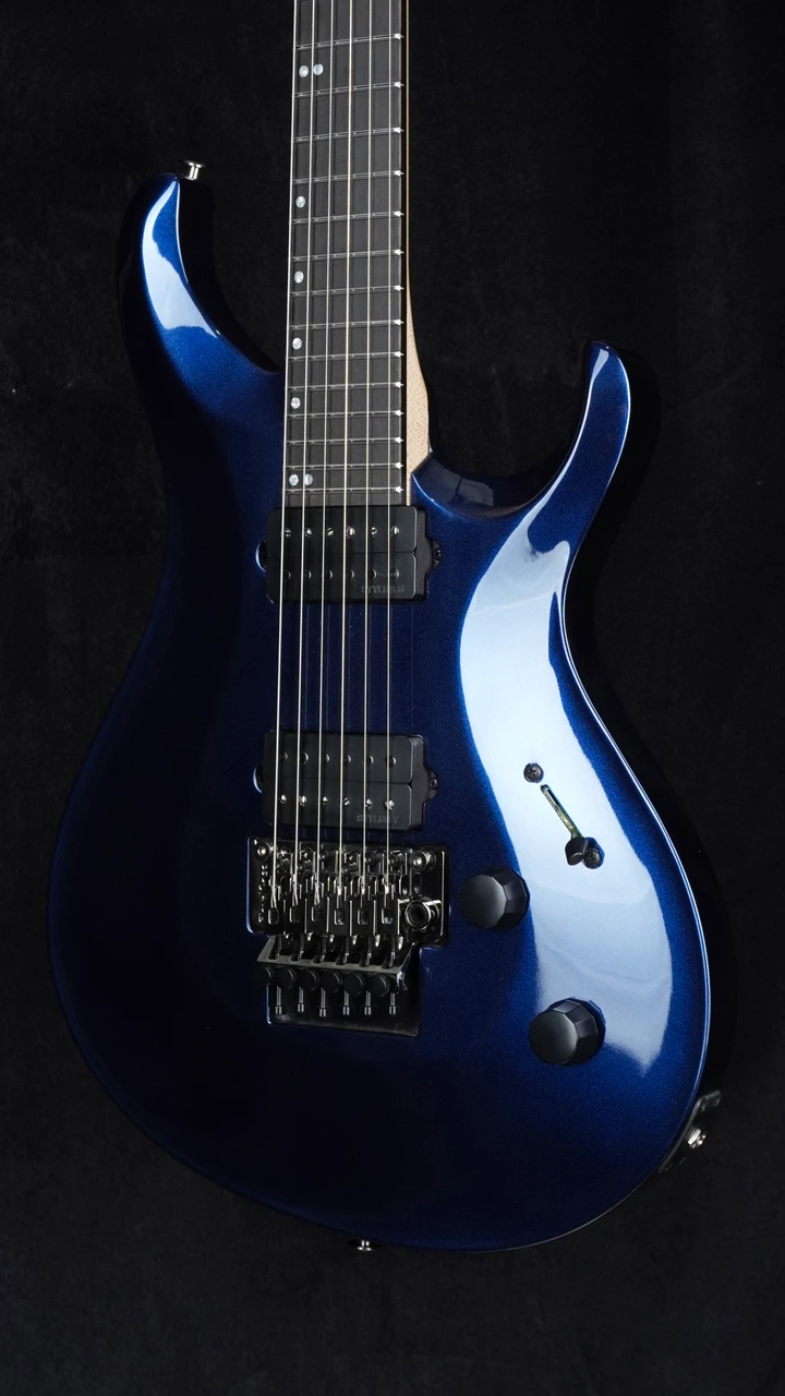 PRS Tekton "Floyd" - Pearl Black (Natural Neck) - Front Close Angle