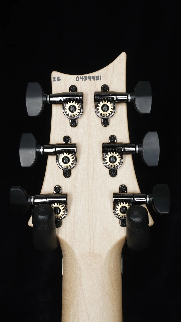 PRS Tekton "Floyd" - Pearl Black (Natural Neck) - Back of the Headstock