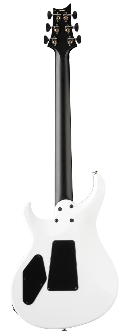PRS Tekton "Floyd" in White Holoflake (black satin neck) - Back Whole