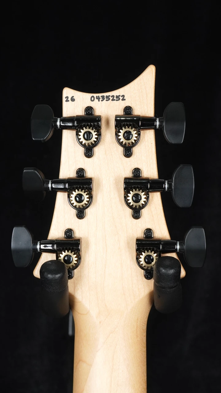 PRS Tekton - Black Tourmaline (Natural Neck) - Back of the Headstock