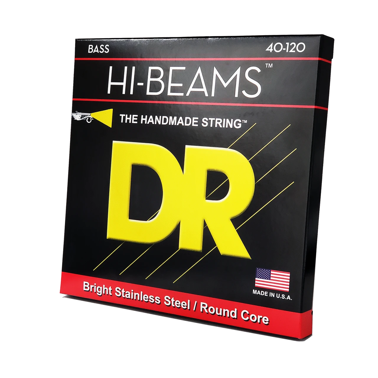 DR Strings HI-BEAMS Stainless Steel 5-String Bass Strings - Light (40-120) - Right Angle