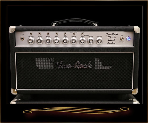 Two-Rock Classic Reverb Signature 50W Head in Black with Silver Chassis and Knobs