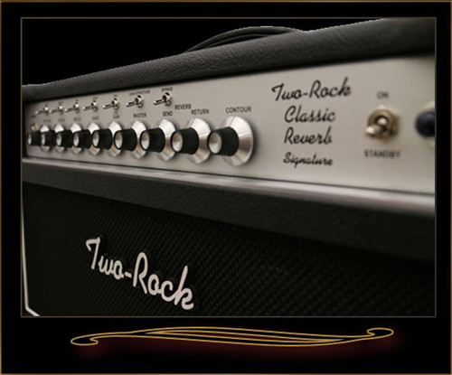 Two-Rock Classic Reverb Signature 50W Head in Black with Silver Chassis and Knobs