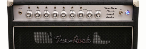 Two-Rock Classic Reverb Signature 100 W Head in Black with Silver Chassis and Knobs