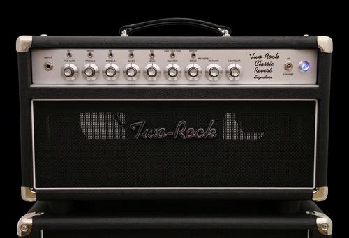 Two-Rock Classic Reverb Signature 100 W Head in Black with Silver Chassis and Knobs