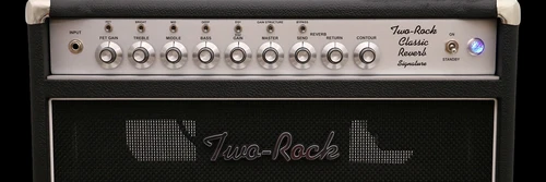 Two-Rock Classic Reverb Signature 100 W Head in Black with Silver Chassis and Knobs