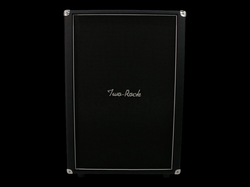 Two-Rock Vertical 2x12 Cabinet in Black Bronco with Black Matrix Grille and White Piping