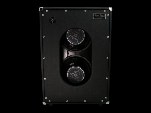 Two-Rock Vertical 2x12 Cabinet in Black Bronco with Black Matrix Grille and White Piping