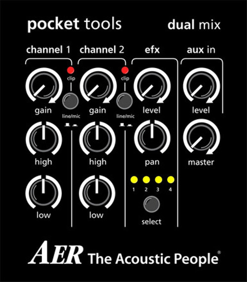 AER Dual Mix 2 Preamp and DI for Acoustic Guitar