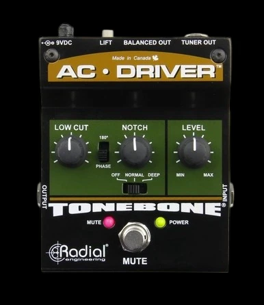 Radial AC Driver Acoustic Instrument Preamp Pedal - Top