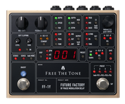 Free The Tone FF-1Y Future Factory RF Phase Modulation Delay Pedal