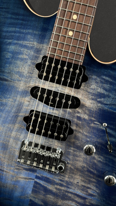 Suhr Modern Plus in Faded Transparent Whale Blue Burst with Pau Ferro Fingerboard