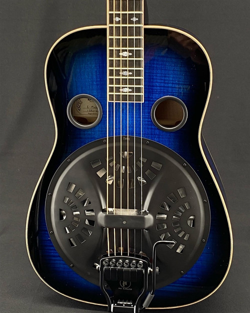 Beard E-Model Squareneck Resonator in Midnight Blue with Doubleshot Bridge