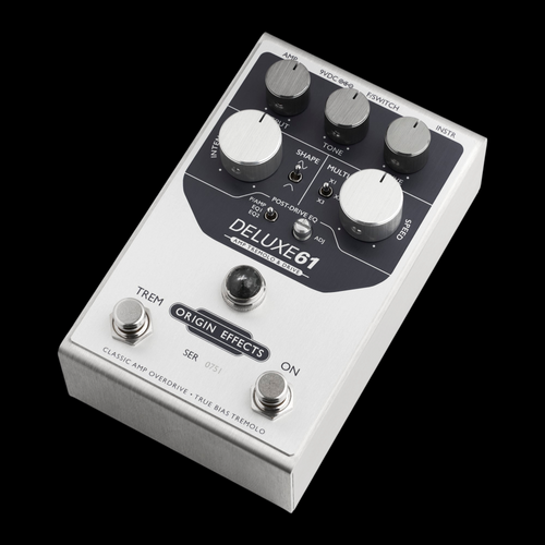 Origin Effects Deluxe61 Amp Tremolo and Drive Pedal - Left Angle