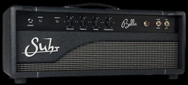 Suhr Bella Hand-Wired Tube Head in Black with Tolex Front
