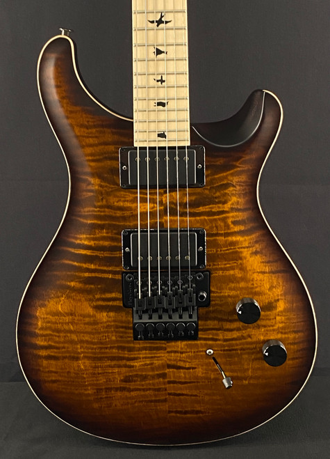 2023 PRS Dustie Waring DW CE24 Floyd Limited Edition in Burnt Amber Smokeburst with Natural Binding